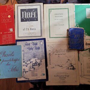 Vintage Sheet Music Lot 10 Piano Christmas Ernesto Lecuona Silent nignt Cubanas